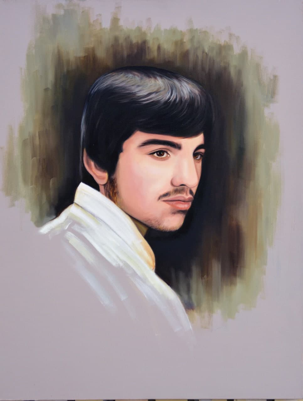 نقاشی چهره شهید علی اصغر شفیعی
